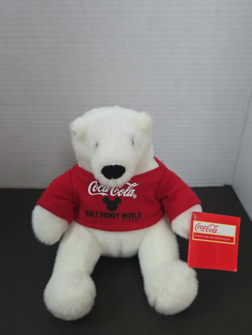 Walt Disney World X Coca-Cola White Plush Bear with Red Logo Tee - Picture 1 of 8